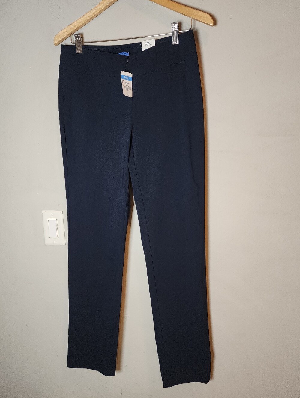 NWT J. Mclaughlin Masie Pants Pull On Stretch Amelia Cloth Navy Blue Women's 8